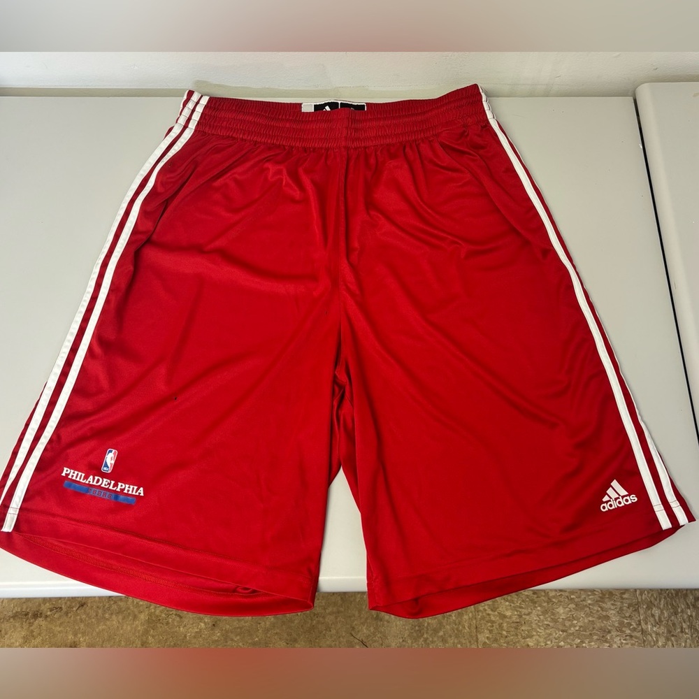 Adidas Climalite 'Philadelphia 76ers/Red/White' Practice Shorts - Size Men's XL